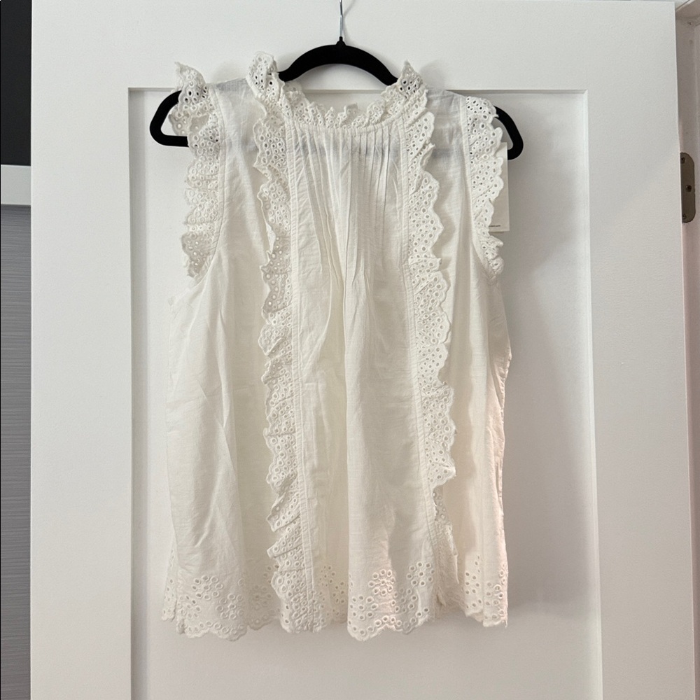 ME+EM White Eyelet Blouse